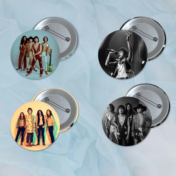 Greta Van Fleet Band 1.5 inch Pinback Buttons 4 Pack Folk Music Stocking Stuffer - Picture 1 of 1